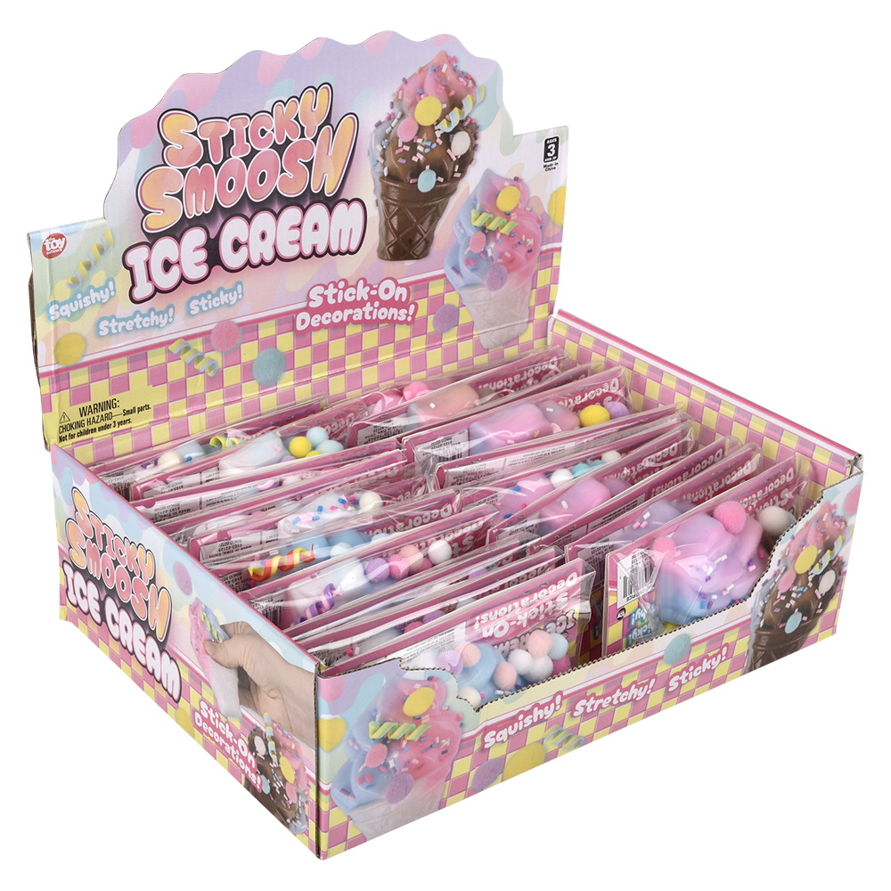 (T) 3.75" PICK N PULL FIDGET ICE CREAM CONE 20CT