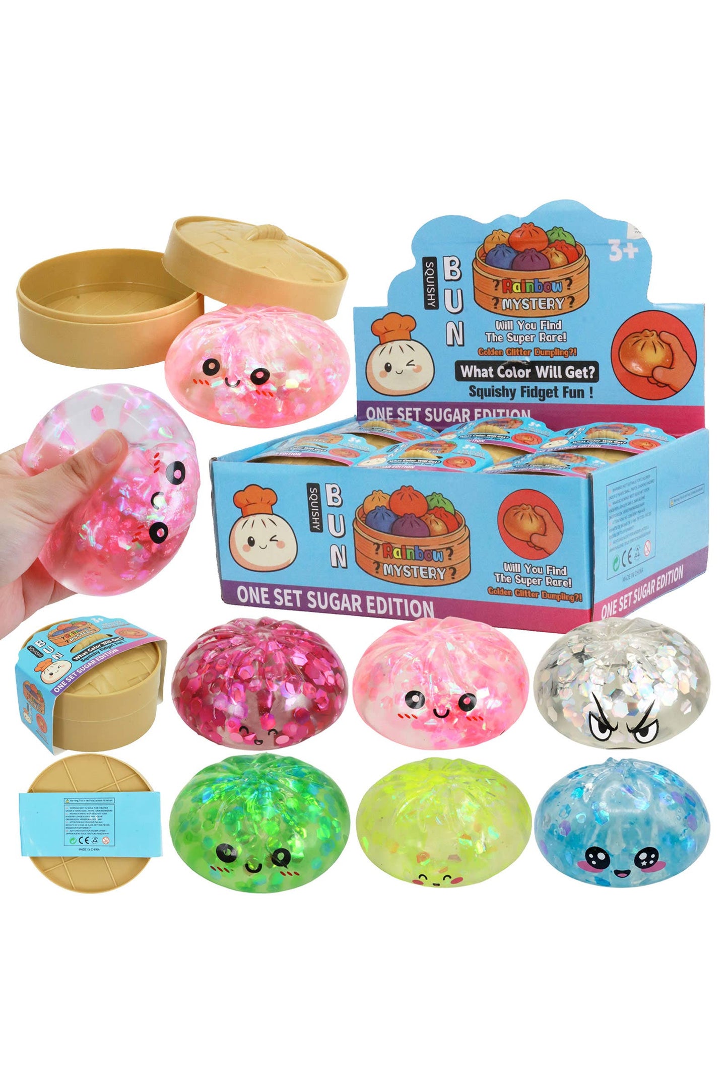 Glitter Sugar Squishy Mystery Dumpling 4"