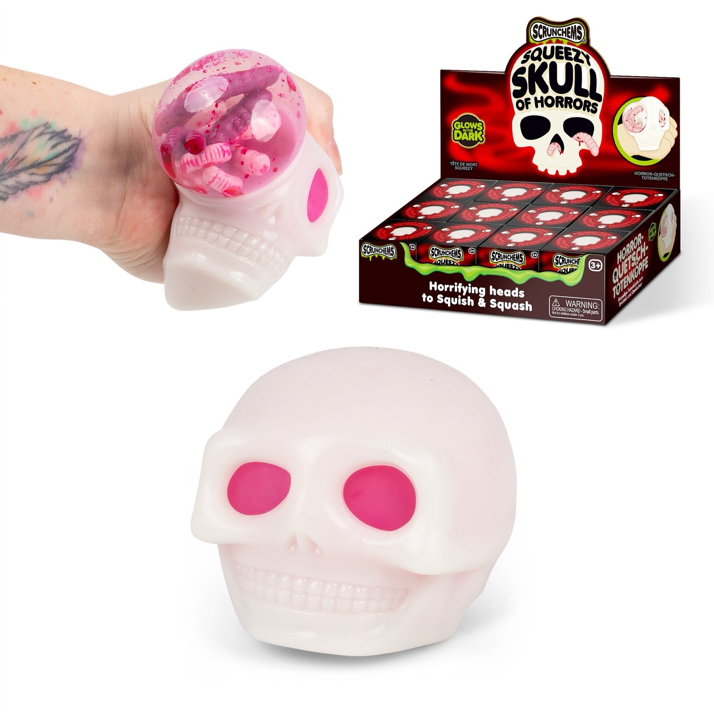 Scrunchems Pink Skull Squishy