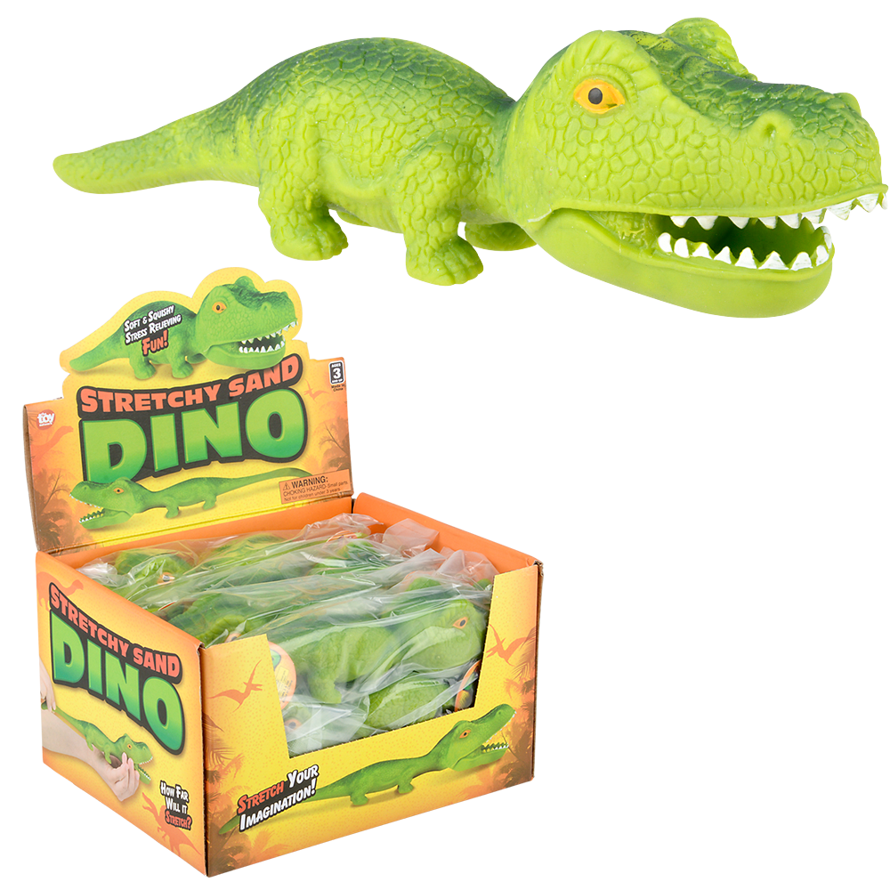 7.5" STRETCHY SAND DINOSAUR