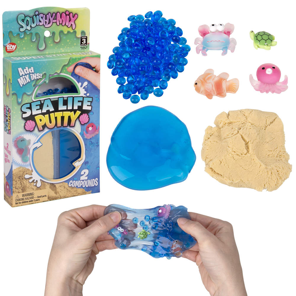 SQUISHY-MIX SEA LIFE PUTTY 12CT