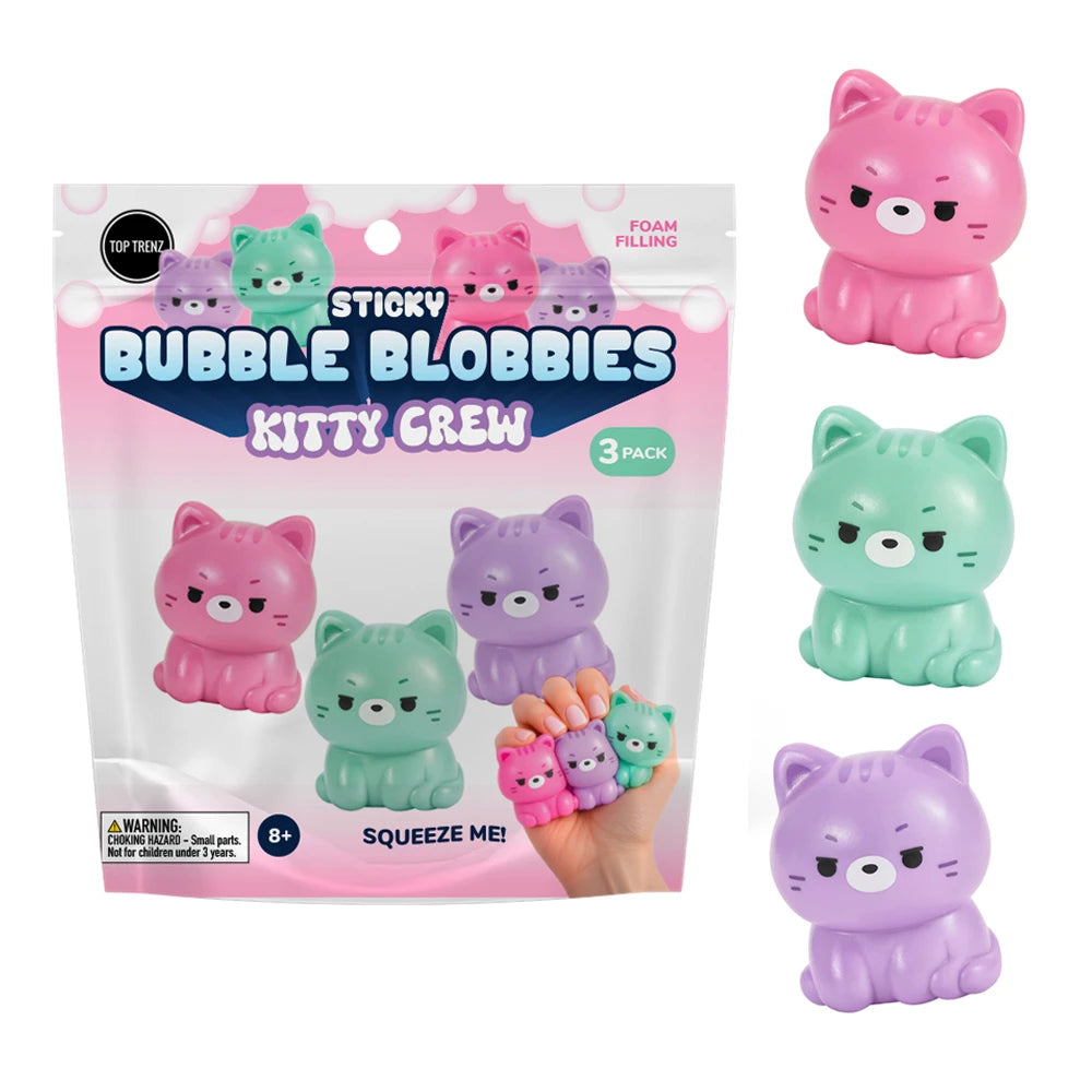 Top Trenz Sticky Bubble Blobbies - Kittens - 3 pack