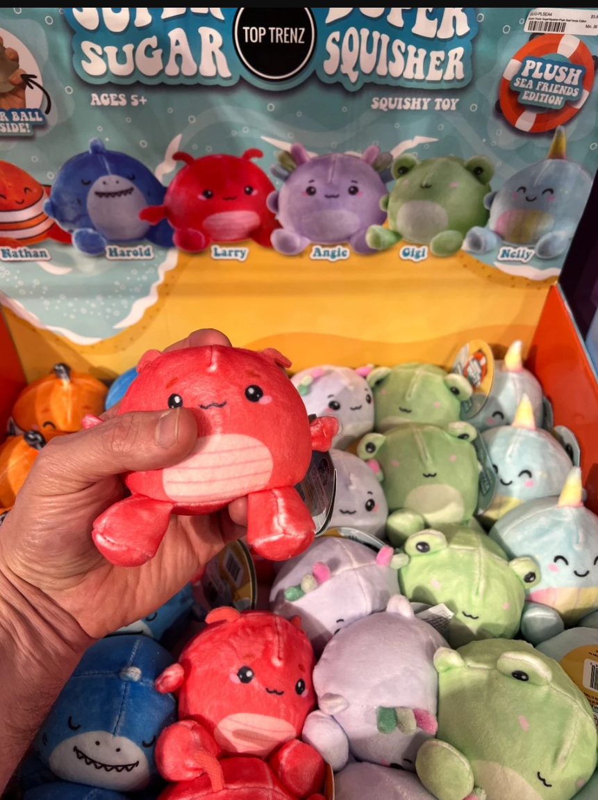 Top Trenz Super Duper Sugar Squisher Plush Sea Friends Edition