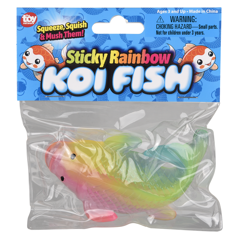 4.5" STICKY RAINBOW KOI FISH