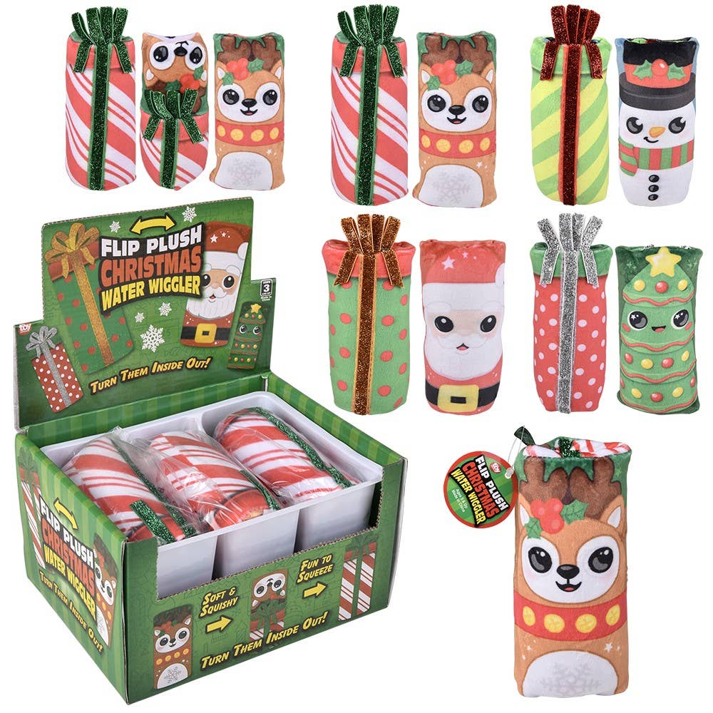 CHRISTMAS FLIP PLUSH WIGGLER 5.5"