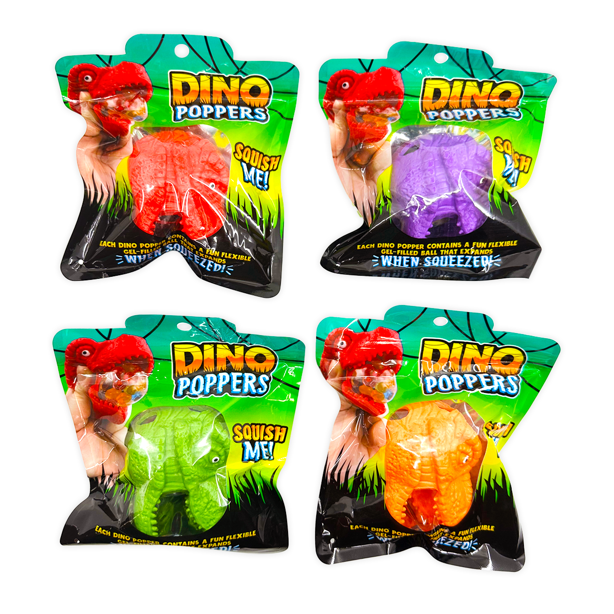 Squishy Dino Poppers Fidget Toy