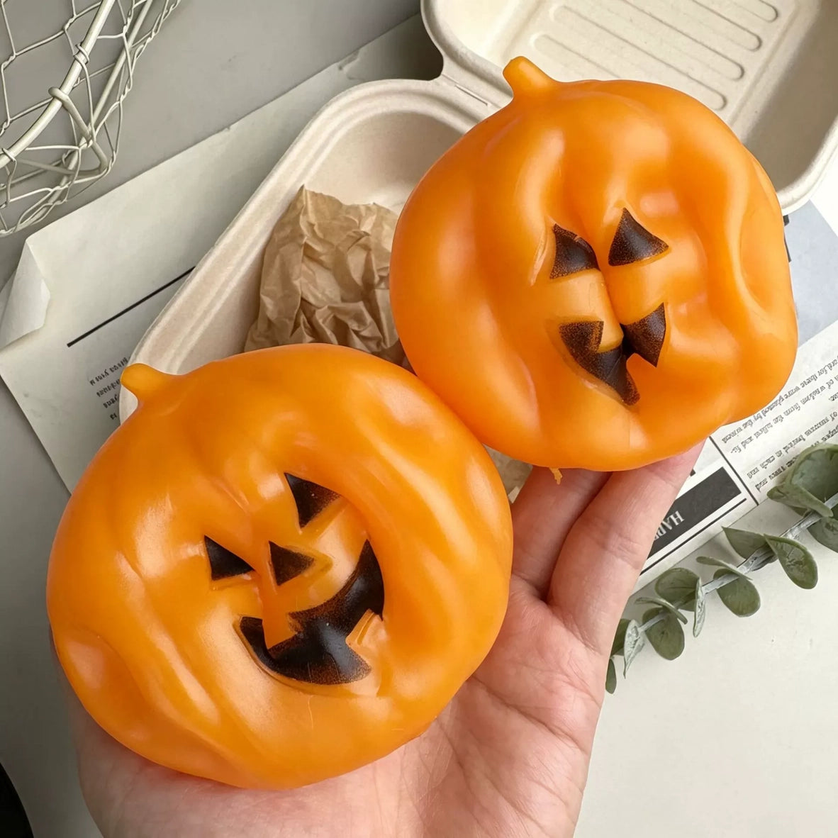 Coconut Oil Filled Halloween Pumpkin