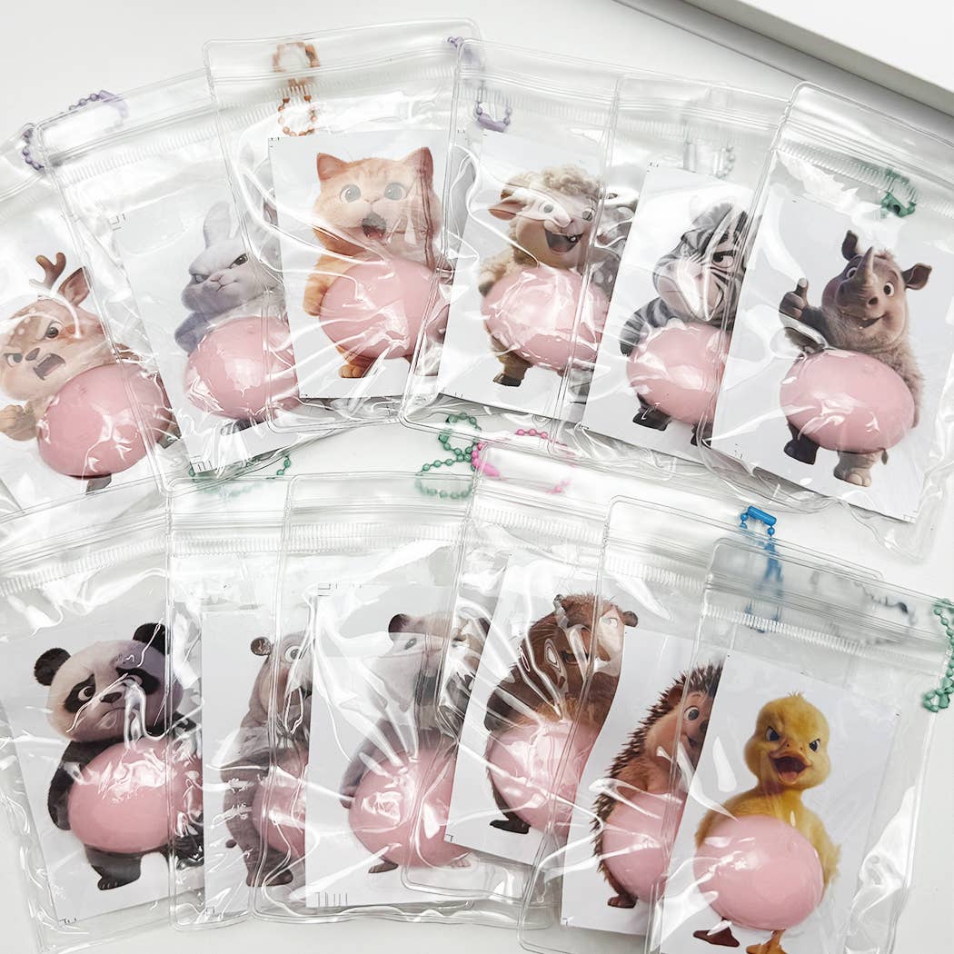 3D Squishy Belly Fidget Sticker Key Ring