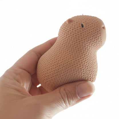 1 Marshmallow Crochet Look Capybara Squishy Toy