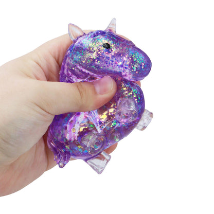 Unicorn Pony Glittery Maltose Putty Filled Squishy