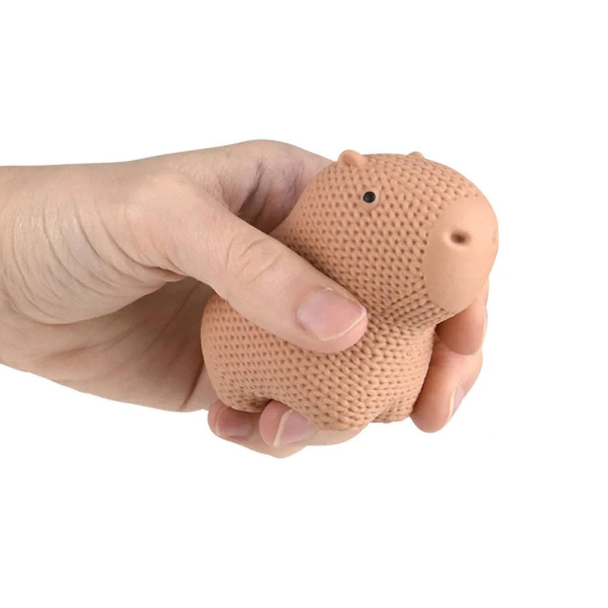 1 Marshmallow Crochet Look Capybara Squishy Toy