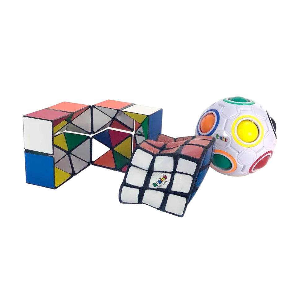 Rubiks Gift Set (Rainbow Ball, SQUISHY Cube, and Magic Star)