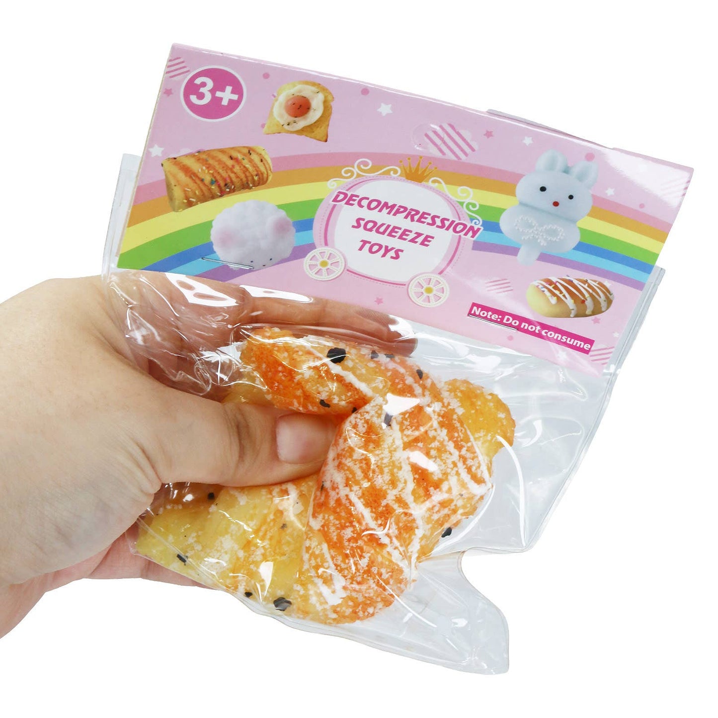 Realistic Bread Pastries Sticky Mochi Squishy
