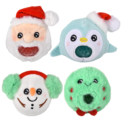 3" CHRISTMAS SQUEEZY BEAD PLUSH