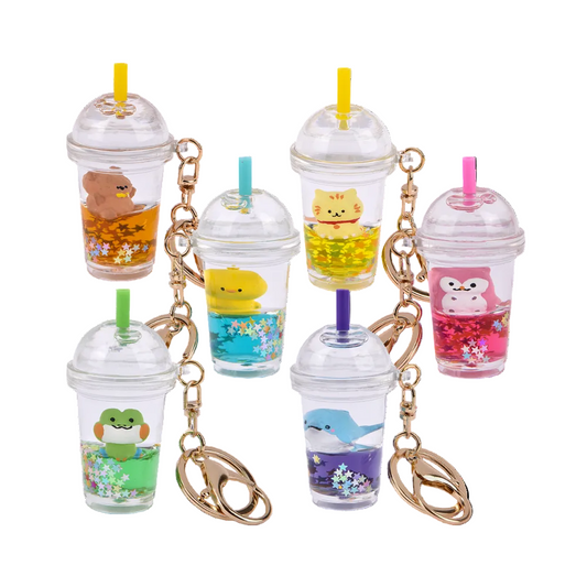 3" KAWAII ANIMAL SMOOTHIE LIQUID KEYCHAIN