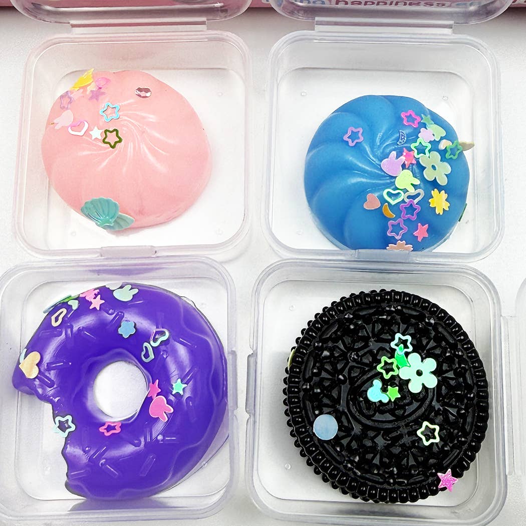 24 pcs Mini Assorted Squishy Toy Box