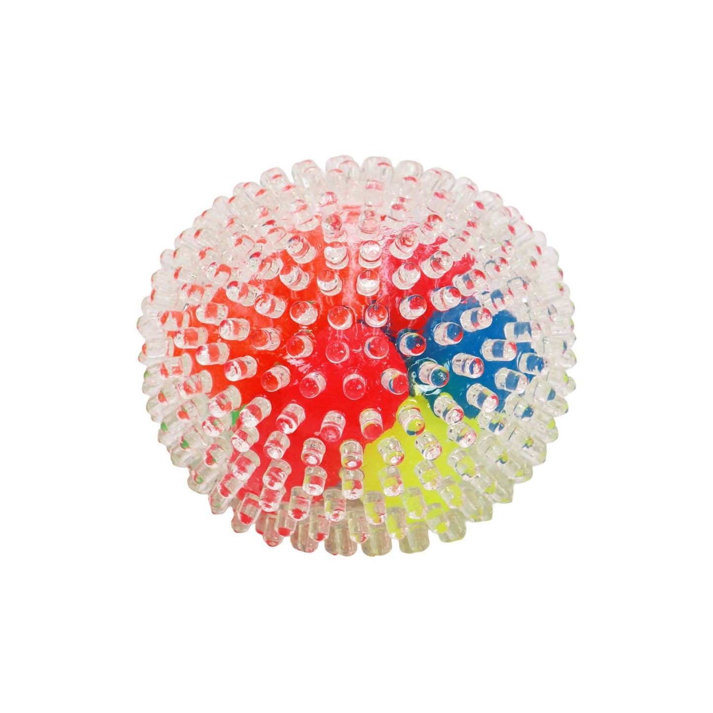 Clear Spiky Colorful Squish Ball Toy - 12 pcs