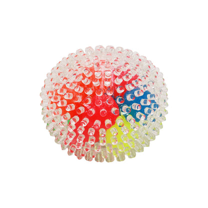 Clear Spiky Colorful Squish Ball Toy - 12 pcs