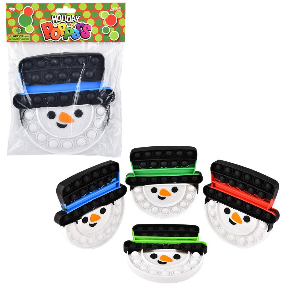 SNOWMAN TOP HAT BUBBLE POPPERS 6"