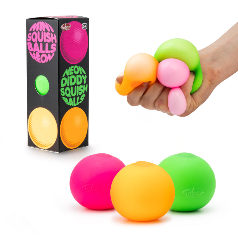SCRUNCHEMS NEON DIDDY SQUISH BALLS - 3 PACK