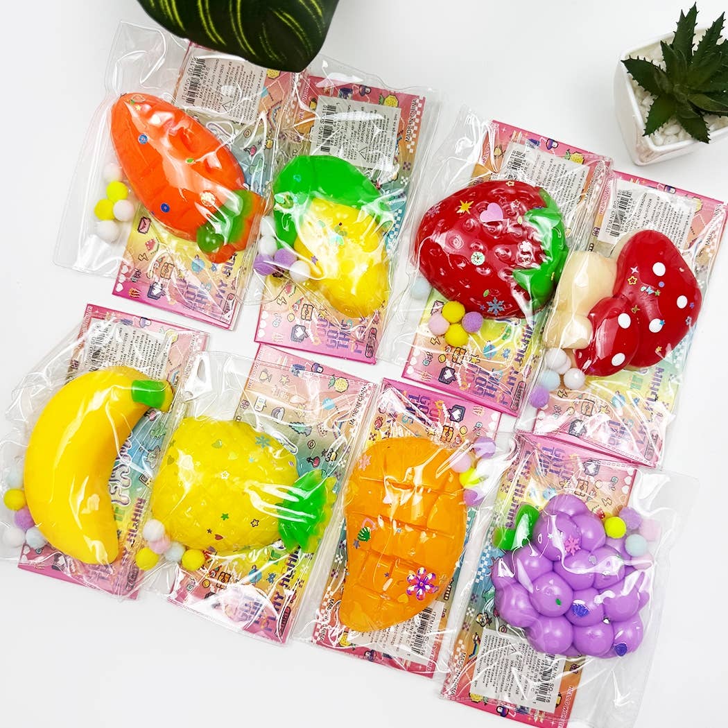 Fruit Pinch Squishy Toy