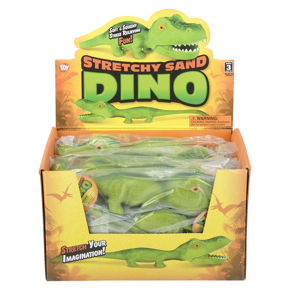 (T) 7.5" STRETCHY SAND DINOSAUR