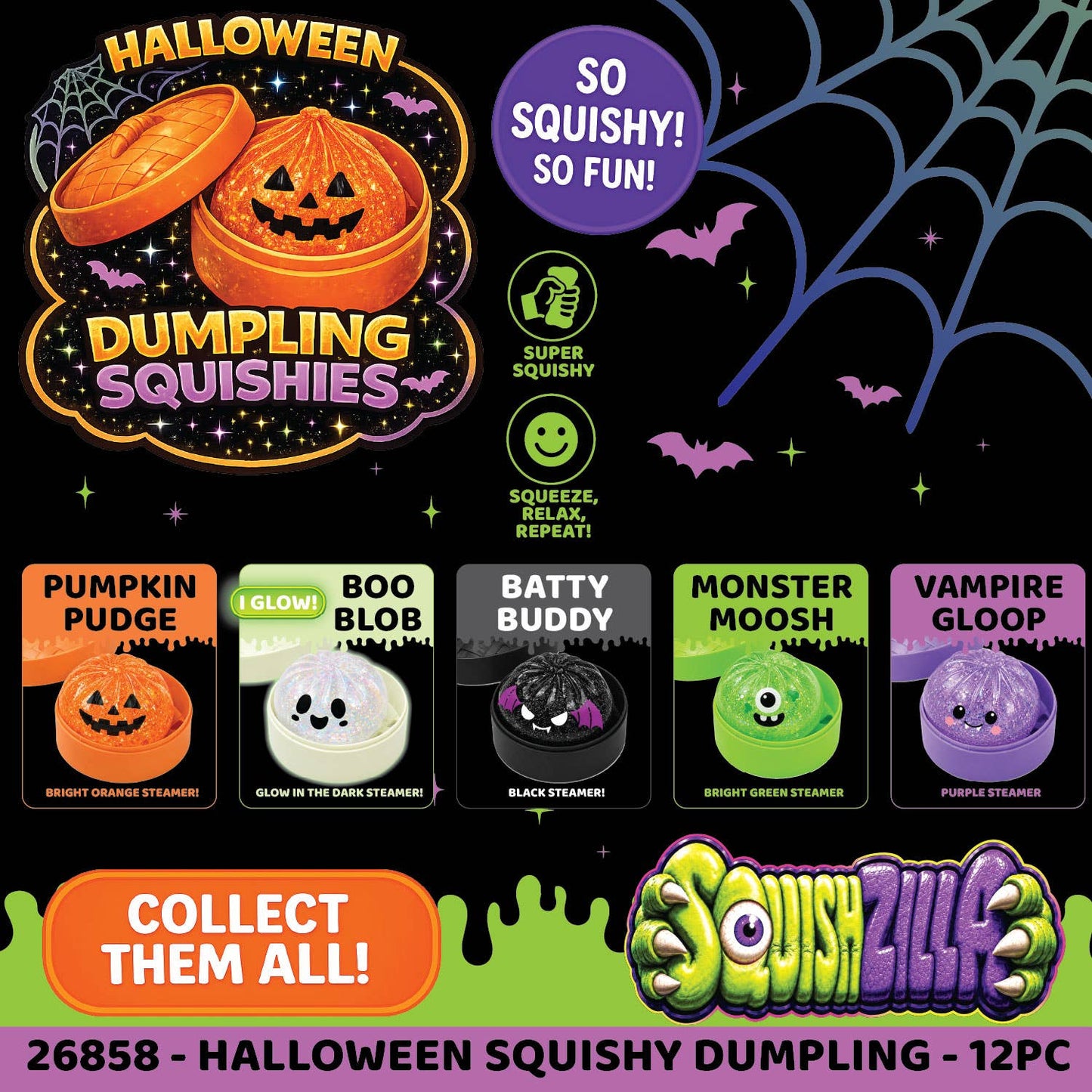 Fun Doh Spooky Mystery Dumpling Squishy Toy - Glow in the Dark