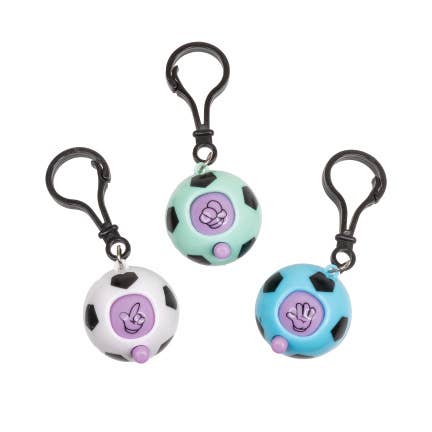 ROCK PAPER SCISSOR SOCCER BALL BACKPACK CLIP