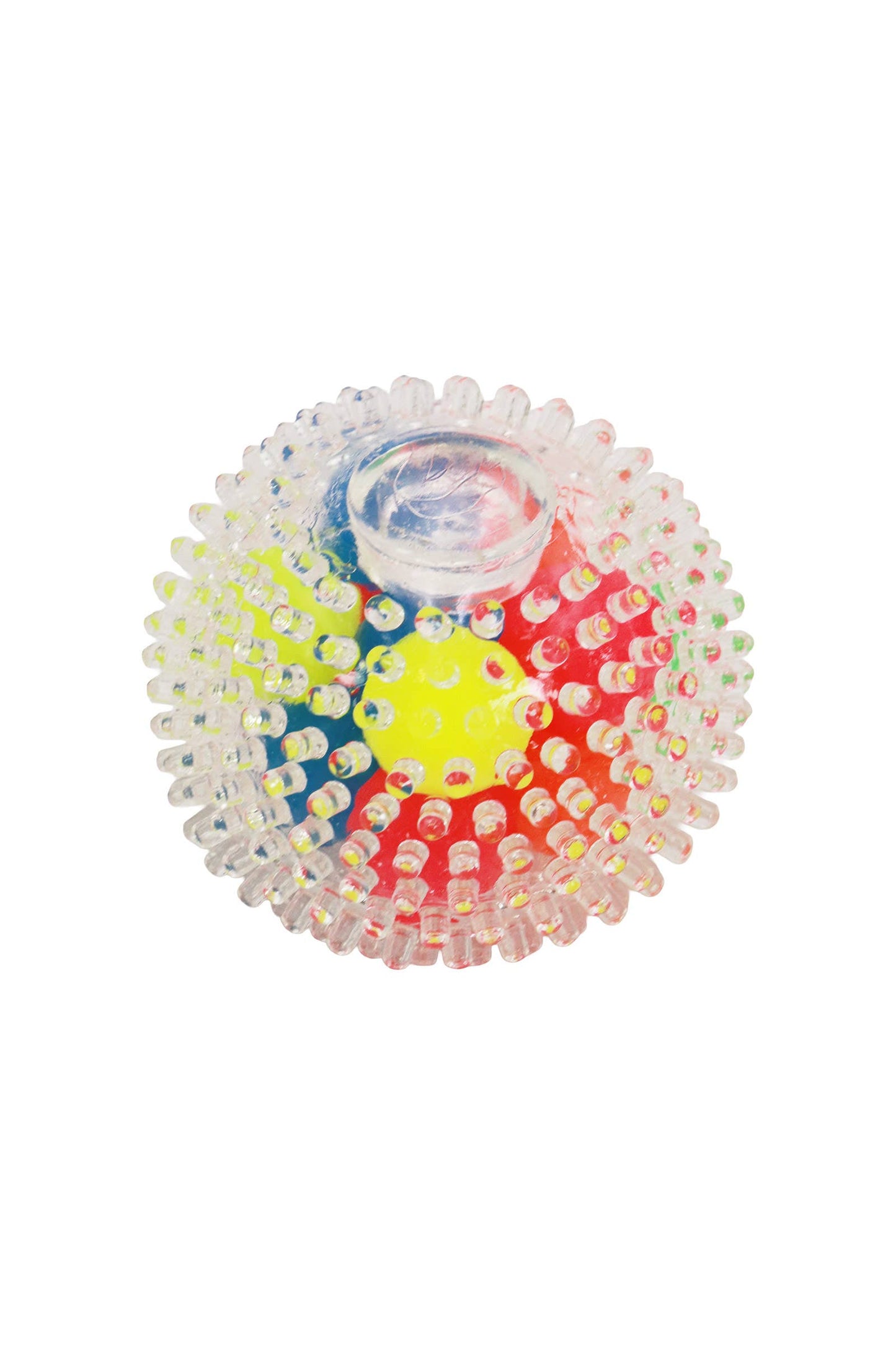 Clear Spiky Colorful Squish Ball Toy - 12 pcs