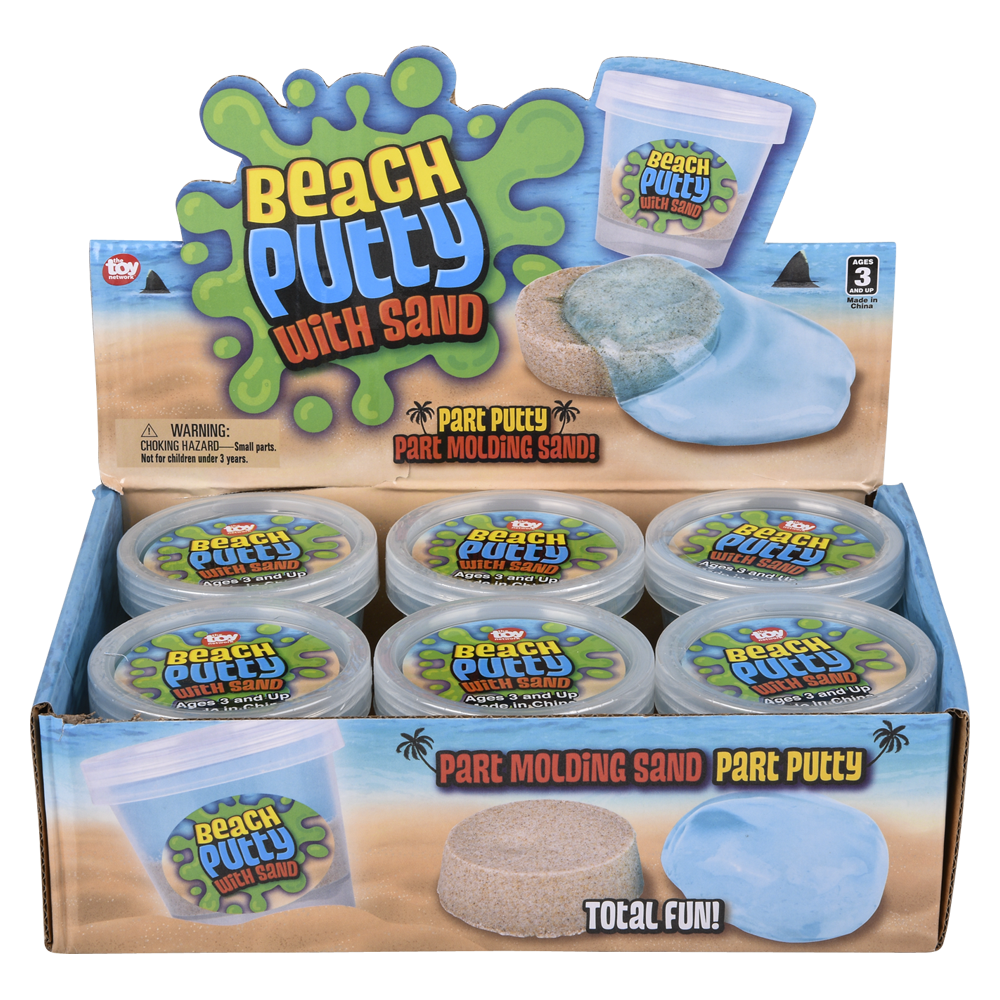 (T) 3" BEACH PUTTY 6PC DISPLAY