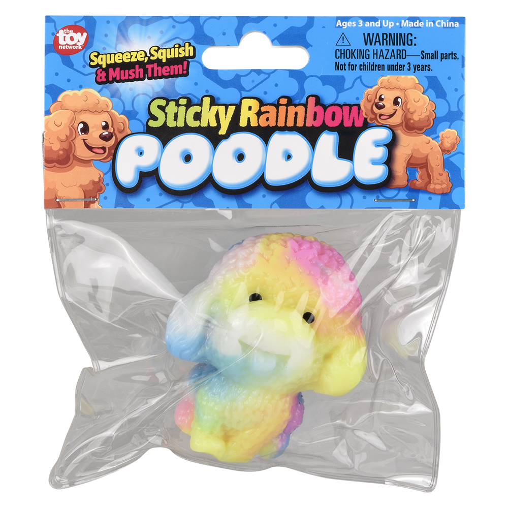 (T) 2.75" STICKY RAINBOW POODLE 12CT