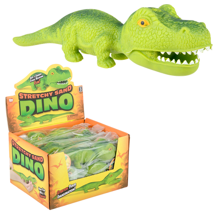 7.5" STRETCHY SAND DINOSAUR
