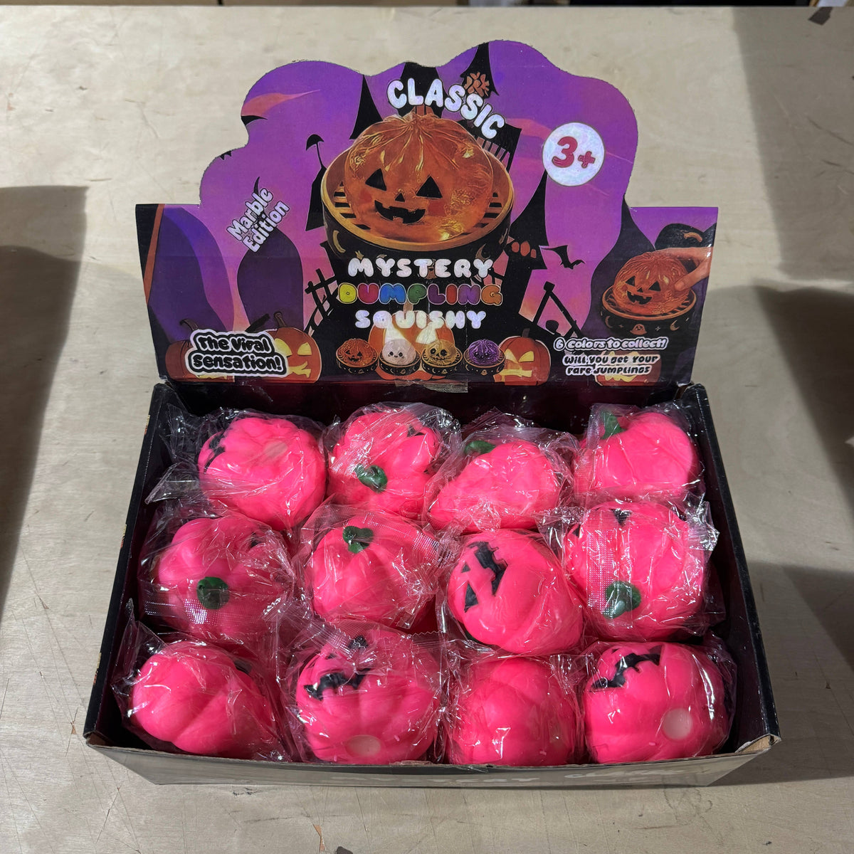 Hot Pink Squishy Halloween Pumpkin