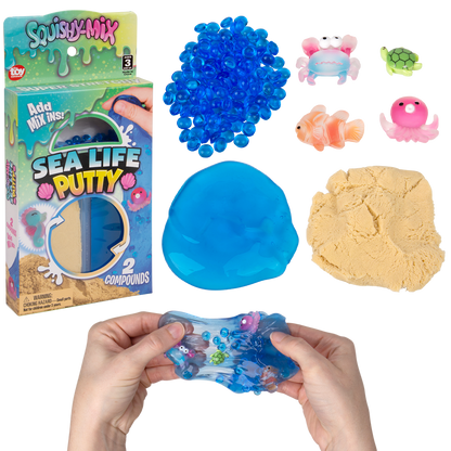 SQUISHY-MIX SEA LIFE PUTTY 12CT
