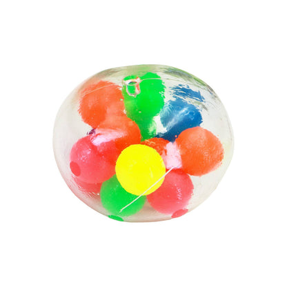Clear Smooth Colorful Orb Ball Stress Toy
