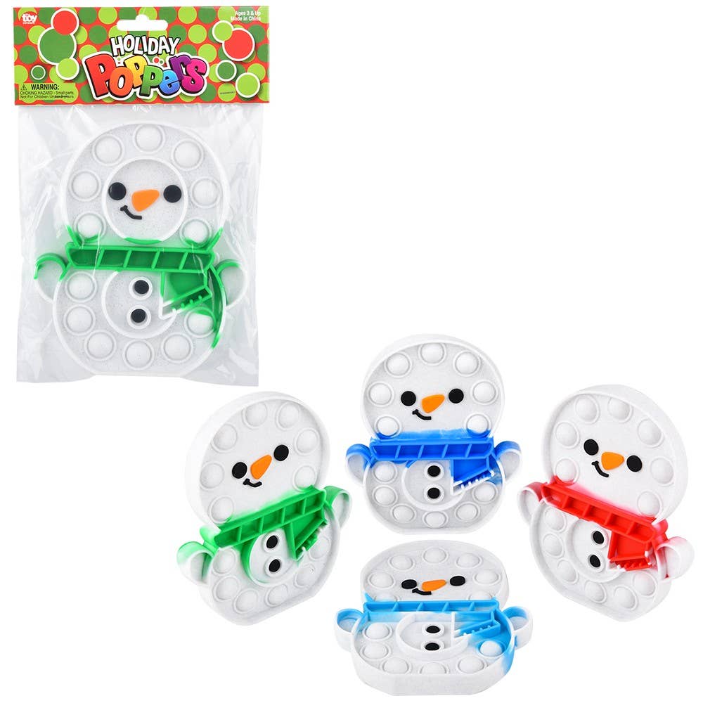 SNOWMAN BUBBLE POPPERS 6"
