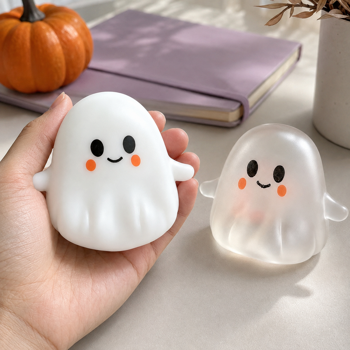 Coconut Oil Filled Halloween Ghost