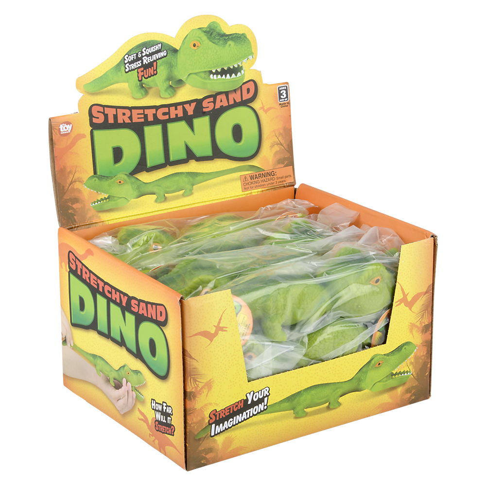 (T) 7.5" STRETCHY SAND DINOSAUR