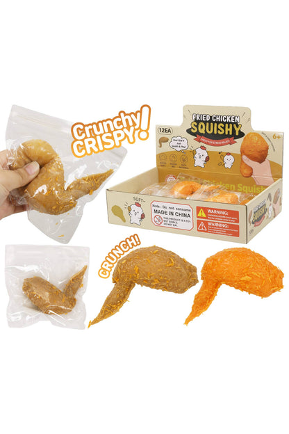 Crispy Chicken Wing Fluffy Slime Filled Squishy Toy