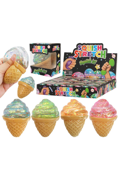 Ice Cream Cone Glittery Sugar Squishy