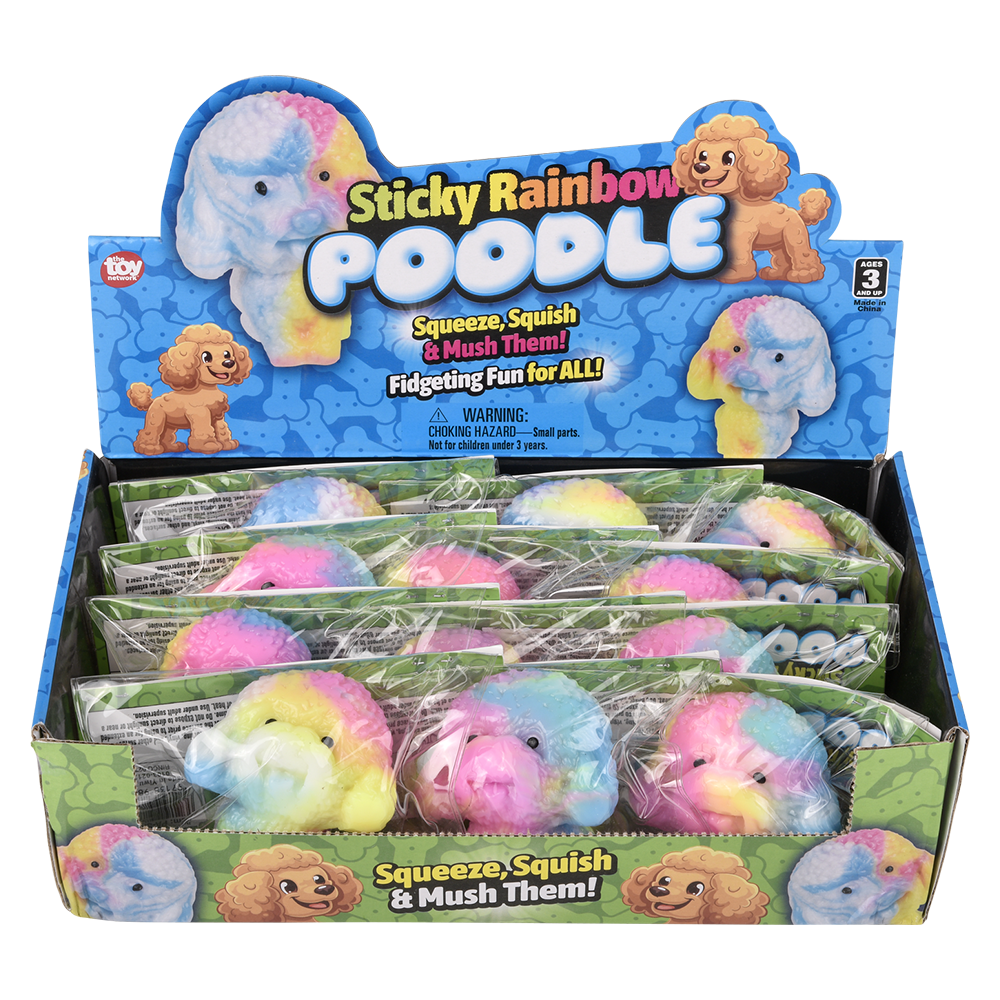 (T) 2.75" STICKY RAINBOW POODLE 12CT