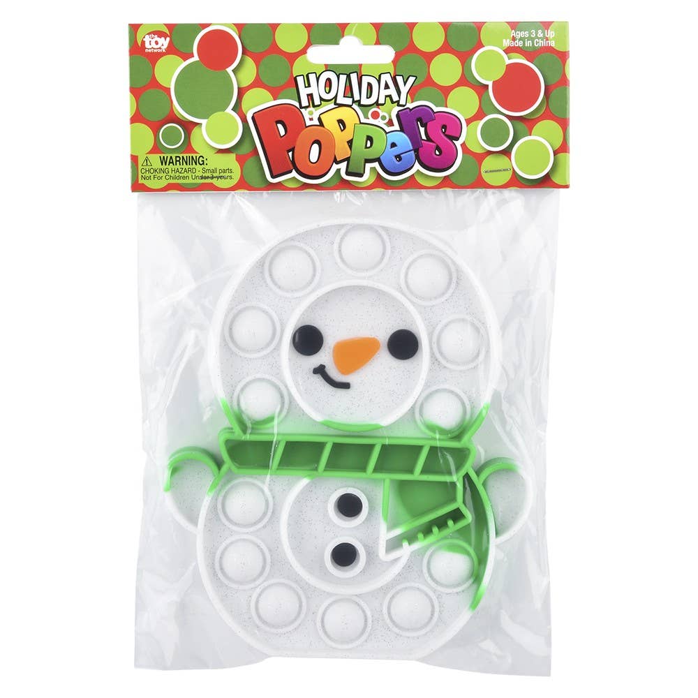 SNOWMAN BUBBLE POPPERS 6"
