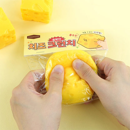 Crunchy Cheese Cube Squishy - South Korea Import