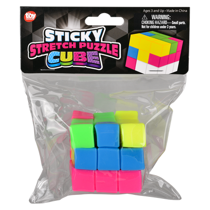 2.5" STICKY STRETCH PUZZLE CUBE
