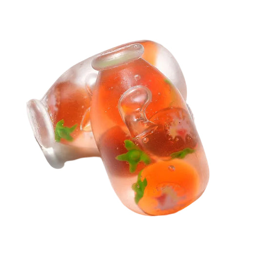 Tomatoes in a bottle shaped Sugar Squishy Toy - South Korea Import