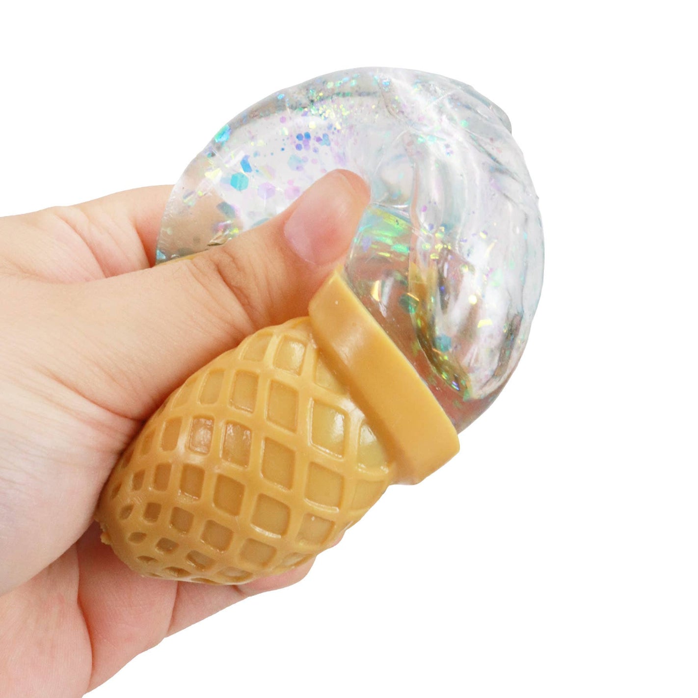 Ice Cream Cone Glittery Sugar Squishy
