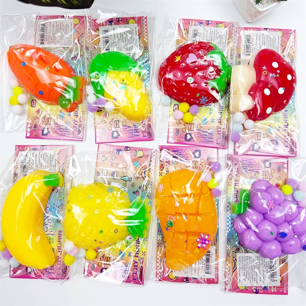 Fruit Pinch Squishy Toy