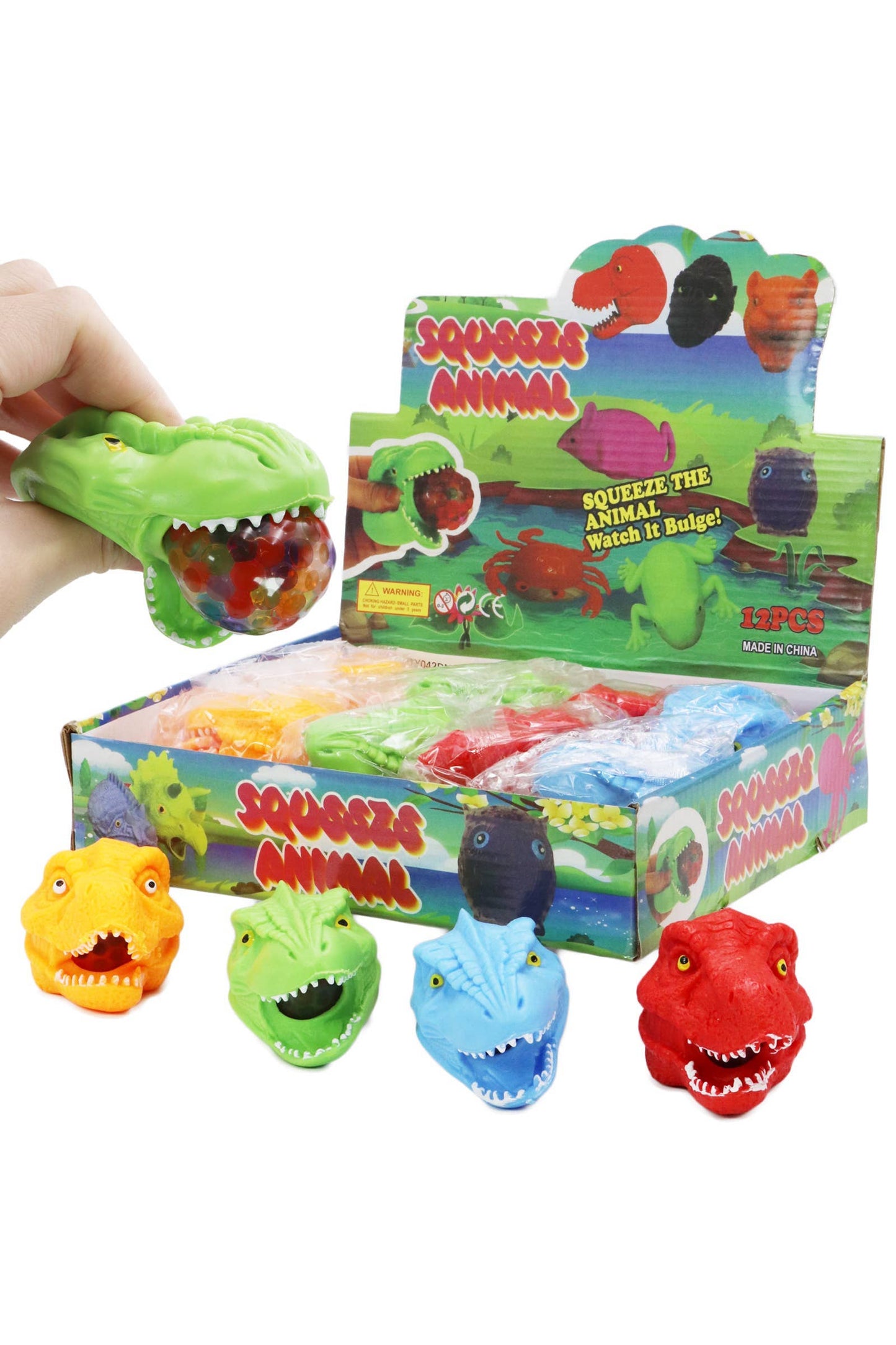 T-rex Dinosaur Head Water Bead Filled Squishy