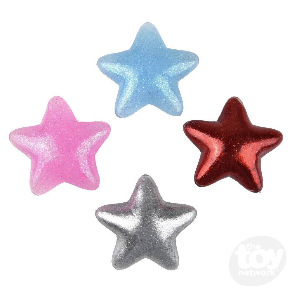 Squish Sticky Glitter Star 3"