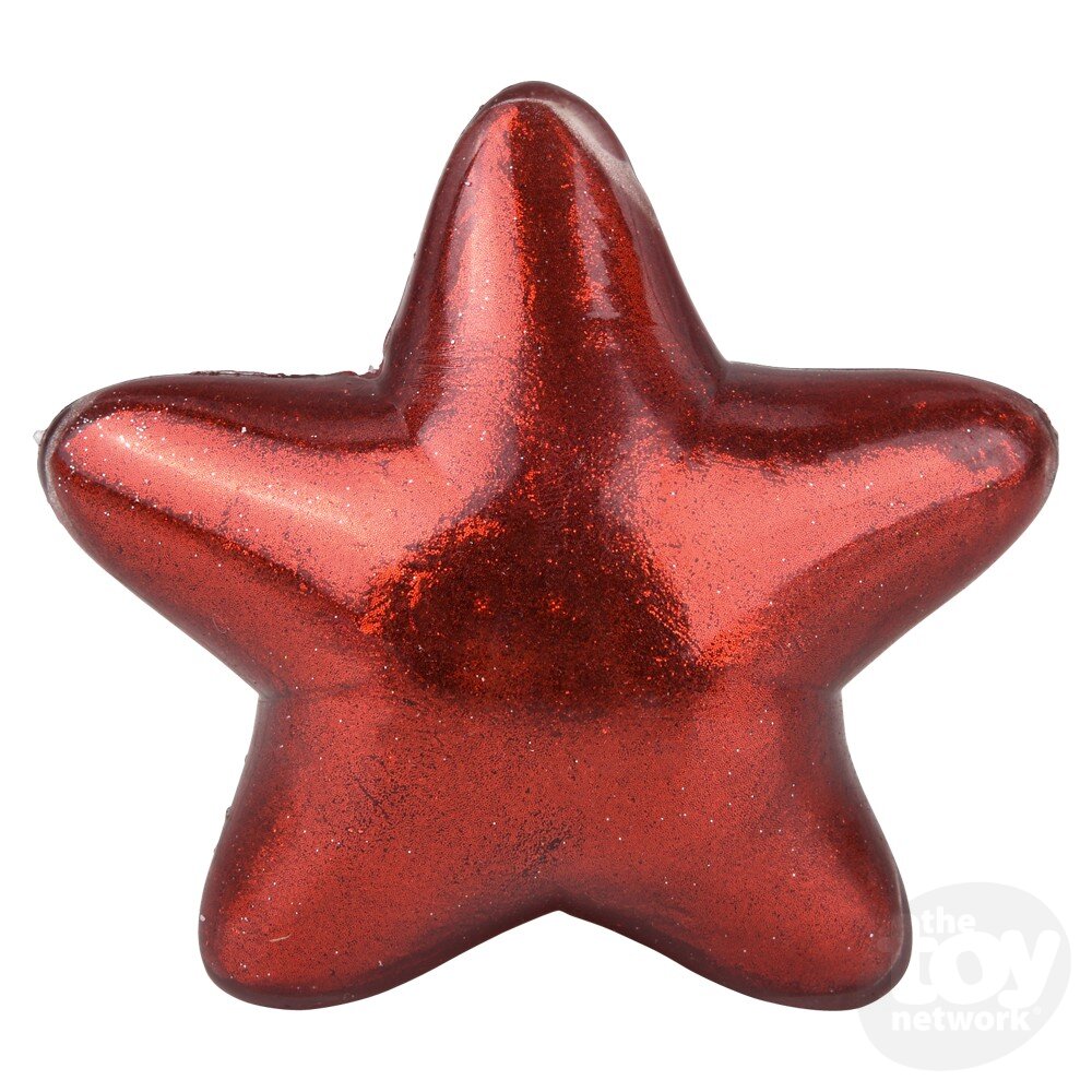 Squish Sticky Glitter Star 3"